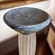 Art Deco Frosted Acrylic and Verdigris Brass Pricket Candleholder