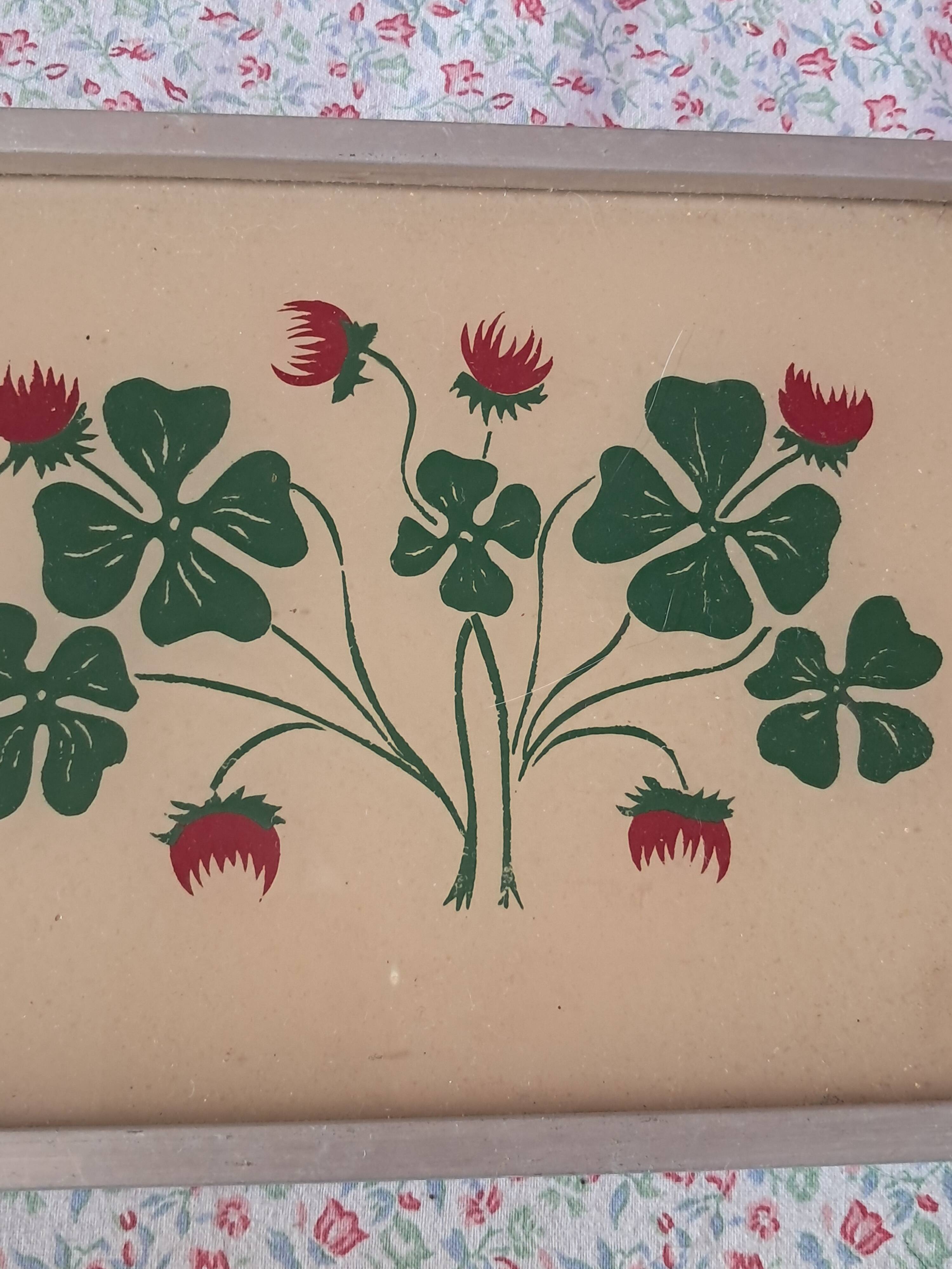Art deco clovers tray