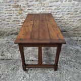 Extendable oak farmhouse table