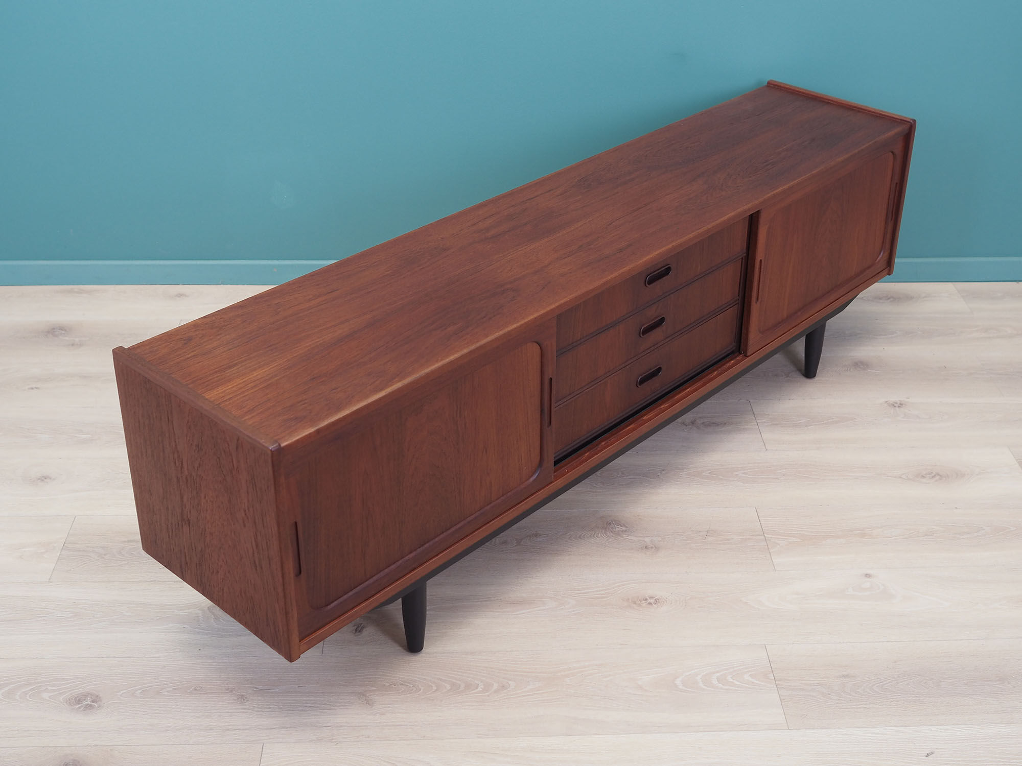 Teak lowboard, Danish design, 1960s, production: Denmark