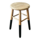 Tabouret bois massif pieds noirs