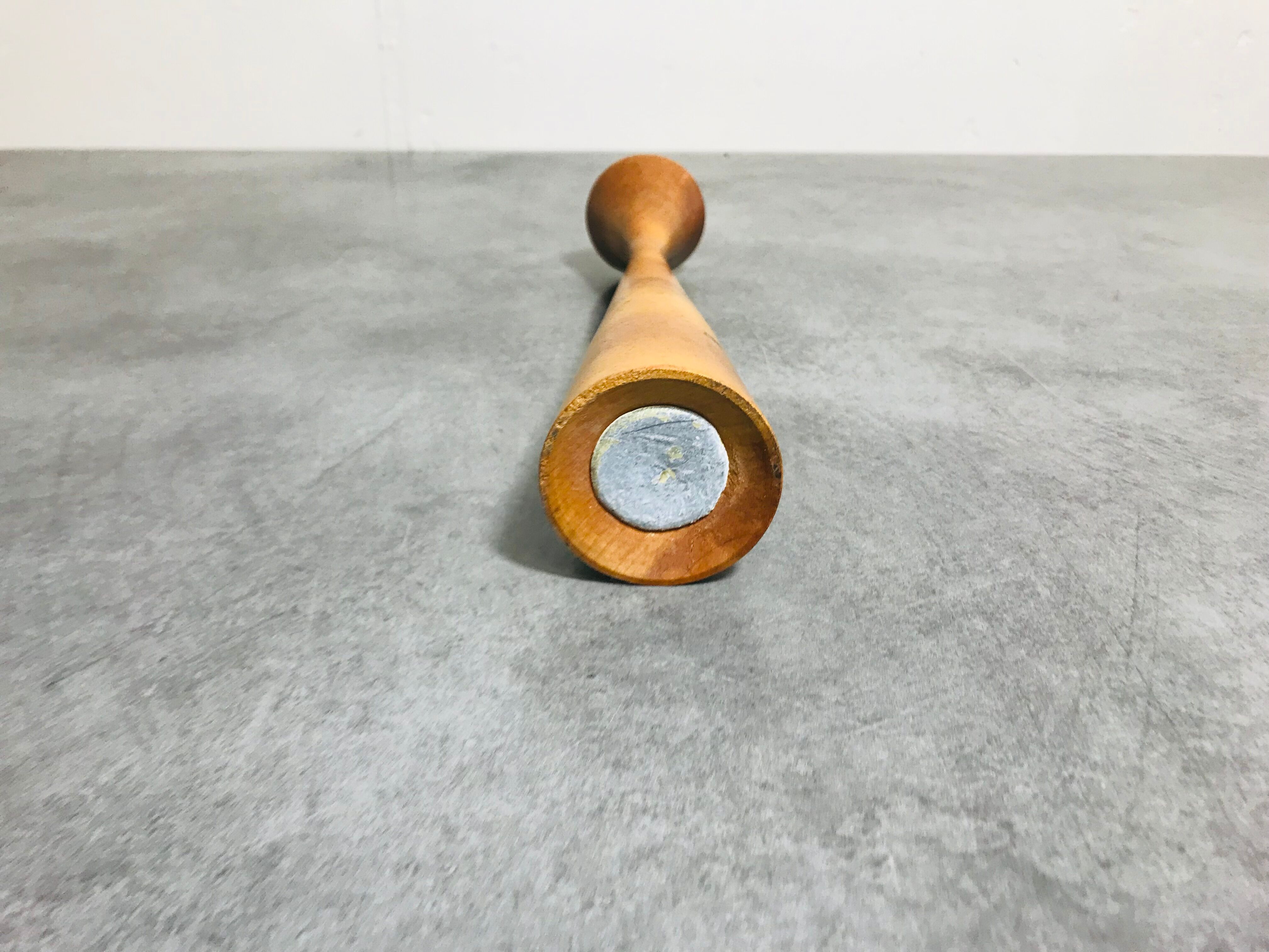 Scandinavian teak candlestick