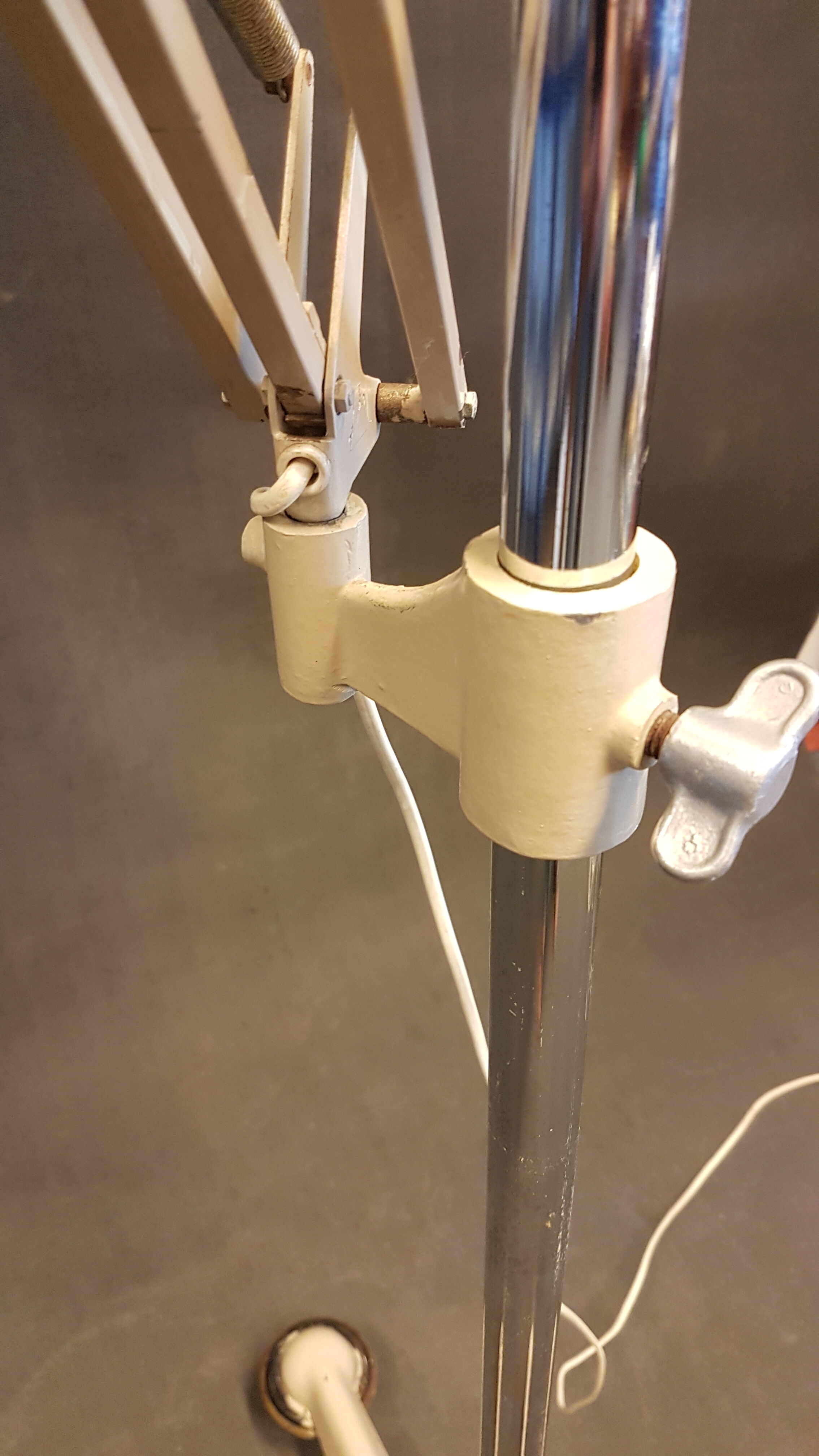 Luxo architect floor lamp on wheels, 1960s