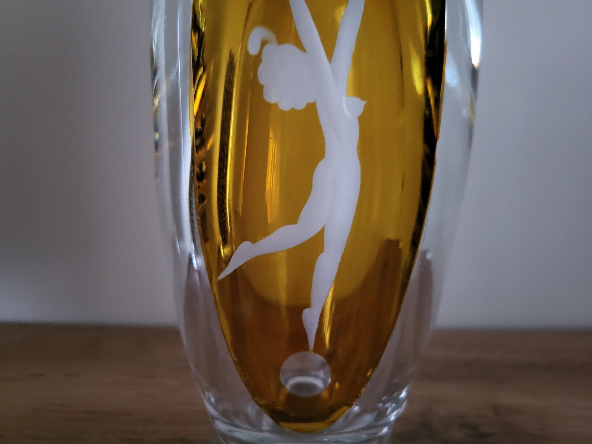 Decorative glass vase Art Deco Woman