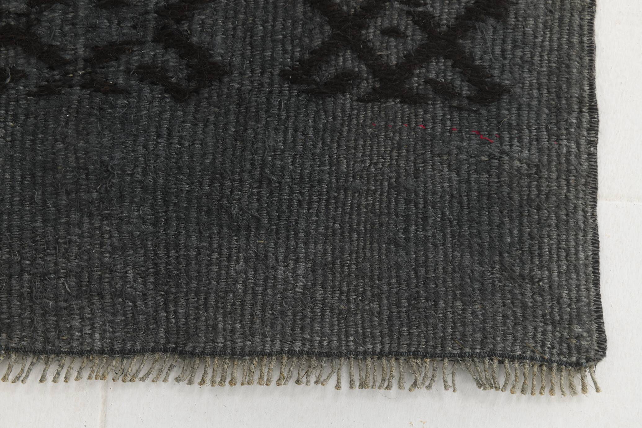 2x8 Vintage Gray & Black Runner Rug, 72x255Cm