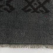 Tapis de couloir vintage gris et noir 2x8, 72x255 cm