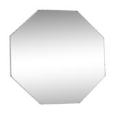 Hexagonal beveled mirror 27 cm
