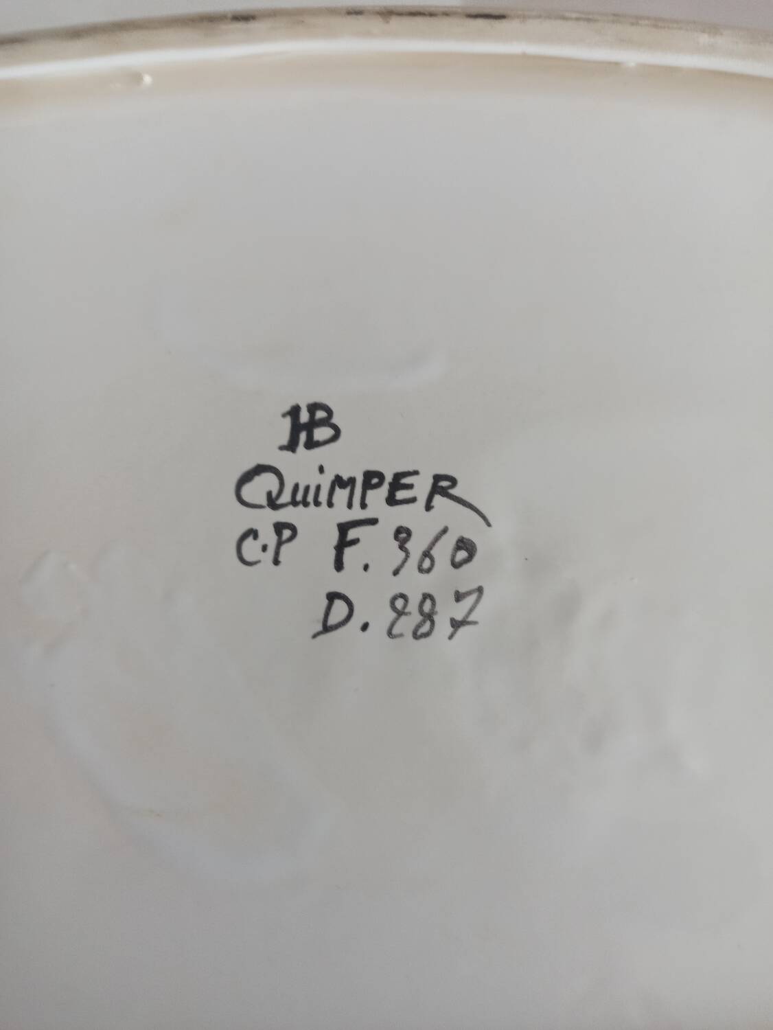 Henriot Quimper fish plate and sauce boat