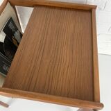 Danish teak side table with magazine rack, 1960s