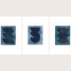Trio de peintures abstraites, M389 et M386 et M388, signé Eawy