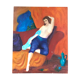 Peinture femme nue allongée