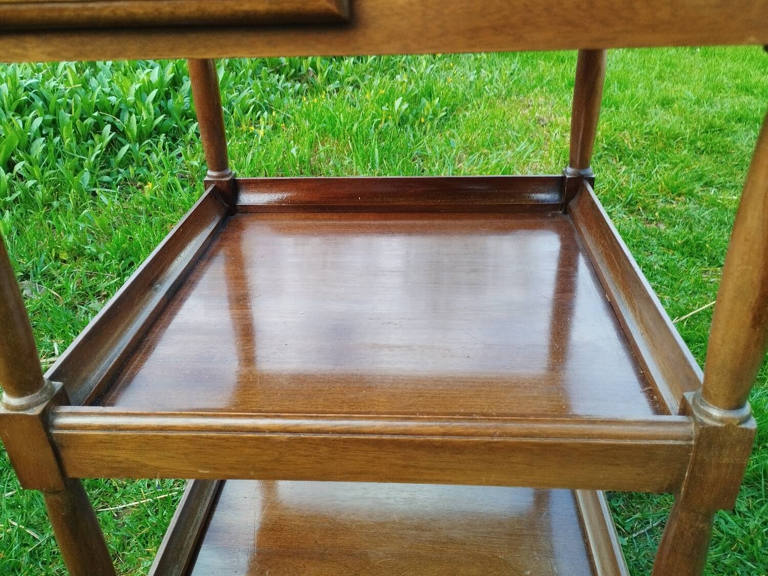 Meuble rafraîchissoir ancien avec plateau marbre