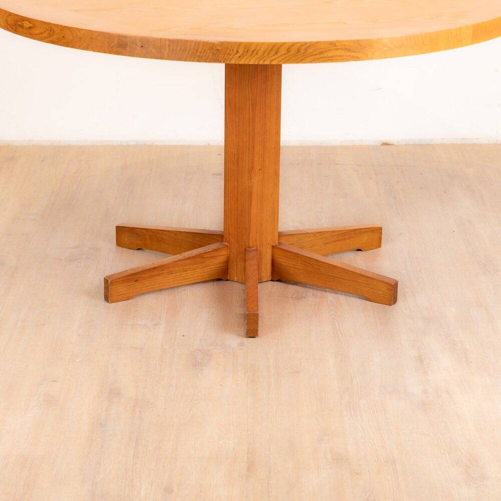 Round pine dining table, 1983