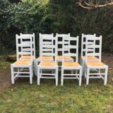 Set of 8 country style chairs