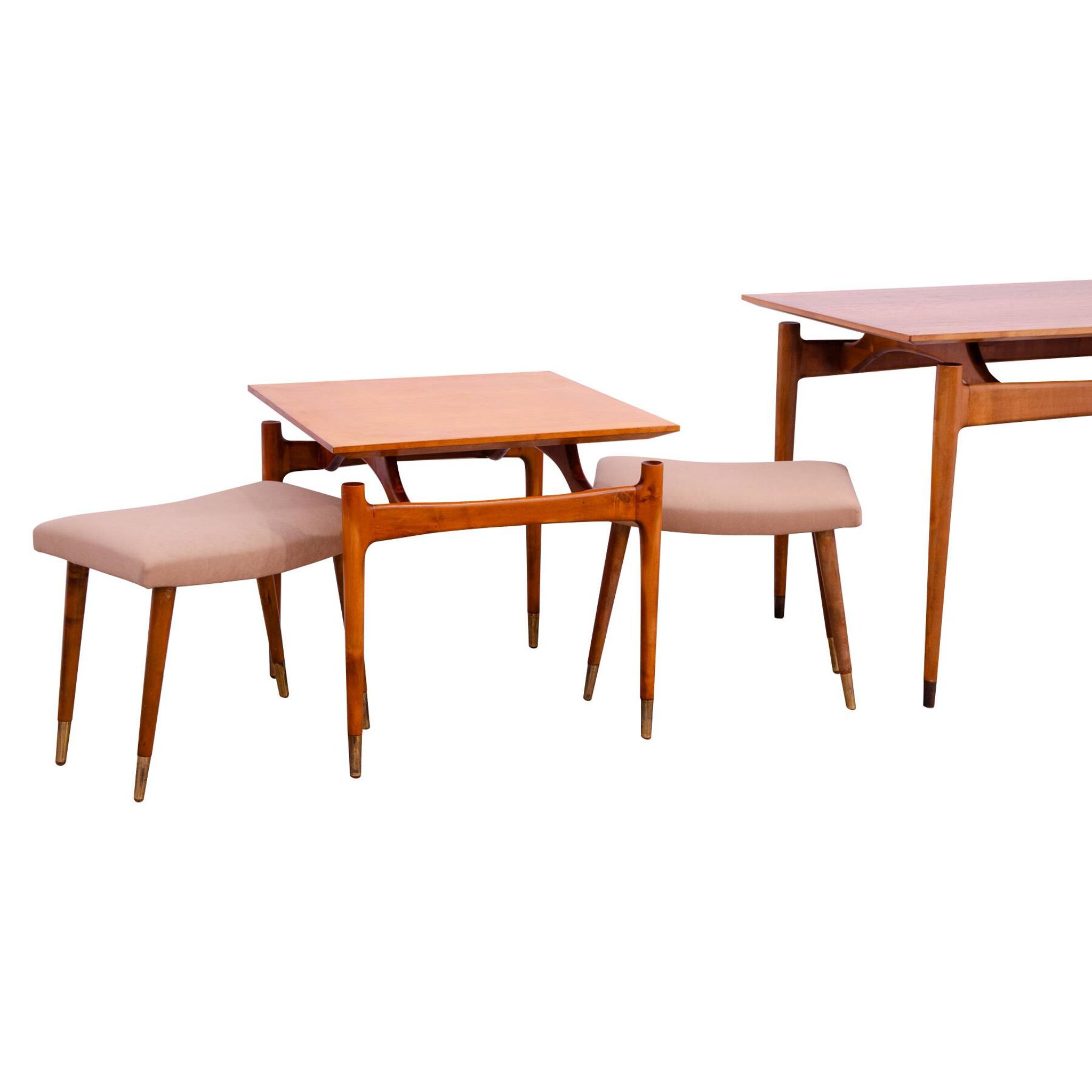 Pair of Scandinavian style stools by Vyčítal and Sedláček, Czechoslovakia, 1960s