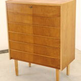 Danish high oak chest of drawers 'Brovst' - Danish design