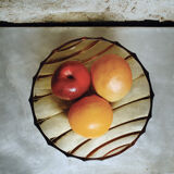 Yellow thick glass salad bowl