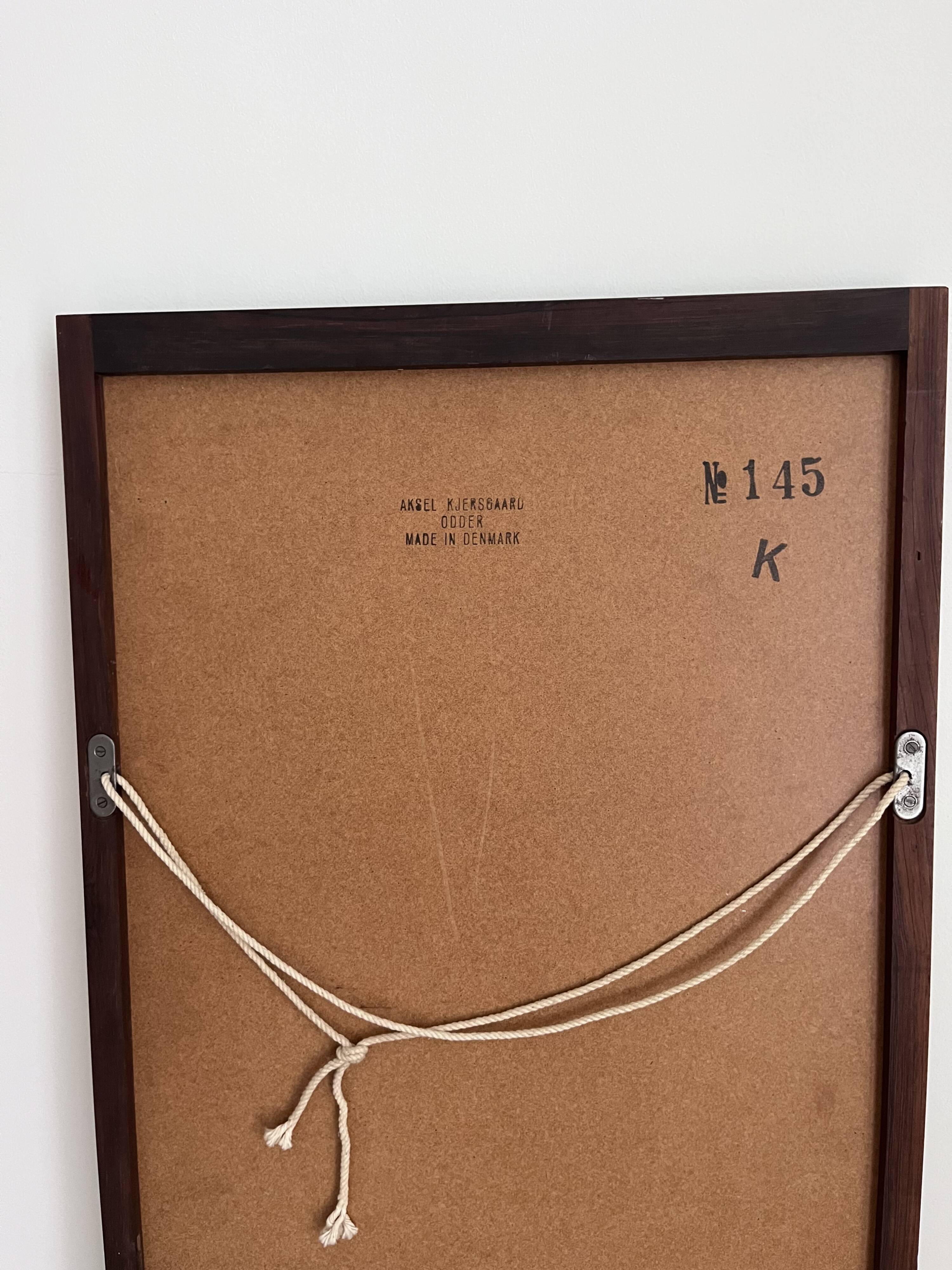 Miroir en palissandre de Kai Kristiansen pour Aksel Kjersgaard