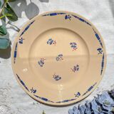 Vintage K&G Luneville "Flore" porcelain dish, 1950s, small blue flowers