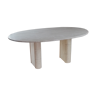 Vintage travertine oval table