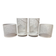 SET OF 2 LARGE METAL CANDLE HOLDERS IN SCANDINAVIAN DESIGN.