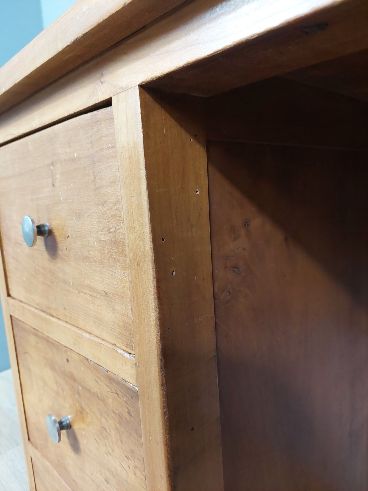 Vintage low desk with box