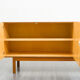 Vintage walnut wood row, restored, 220cm