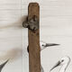 Wall mounted wooden coat rack turned