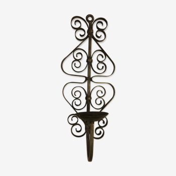 Forged iron sconce