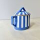 Fox trott sugar bowl from sarreguemines, 1930s, vintage art deco earthenware