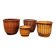Lot de 4 cache pots en rotin vintage 
