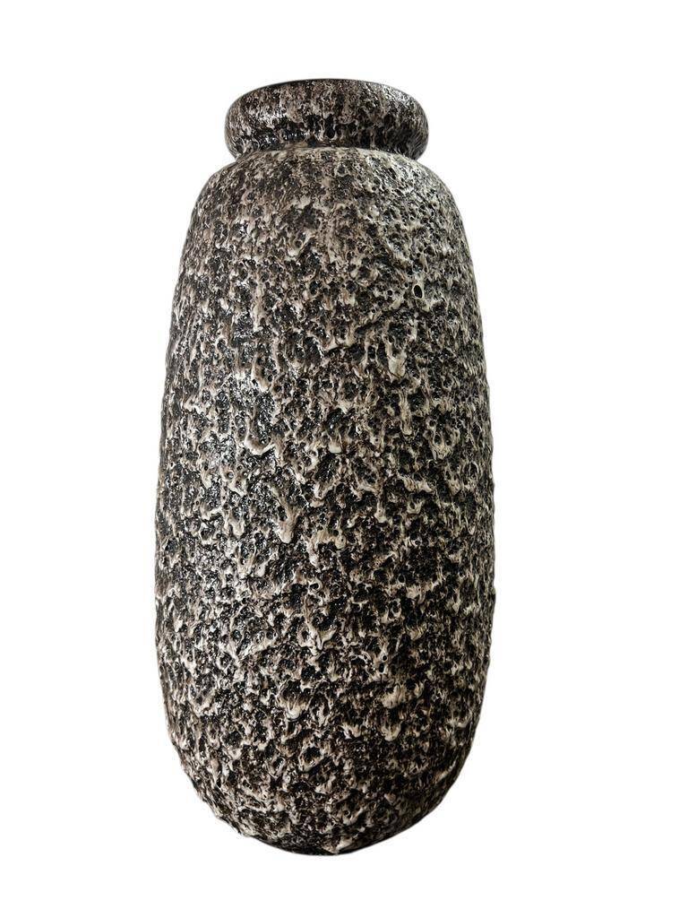 Vintage brown beige ceramic vase