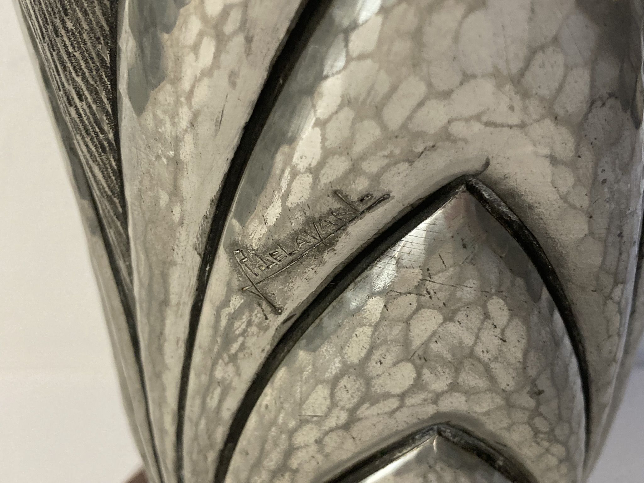Broche Art Déco En Argent Massif - Signée René DELAVAN - Années 1930 - Bijou Vintage