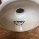 Pair old egg cup carlton ware 1976 ceramic white & blue vintage