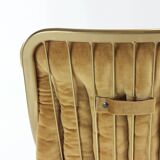 Chaises italiennes vintage en métal doré, Italie années 1970