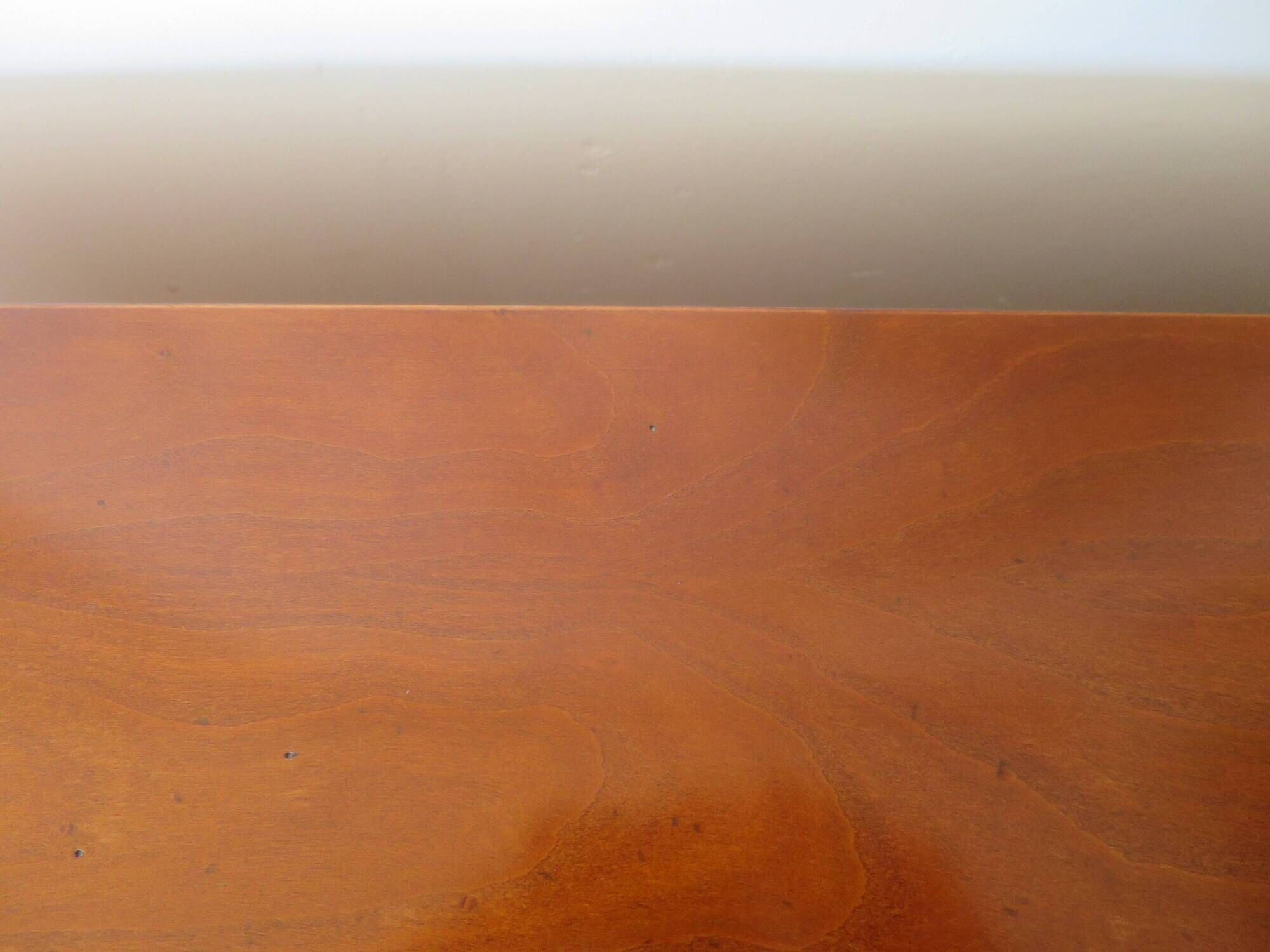 large curved chest of drawers - solid wood - cherry - 4 drawers - Louis Philippe