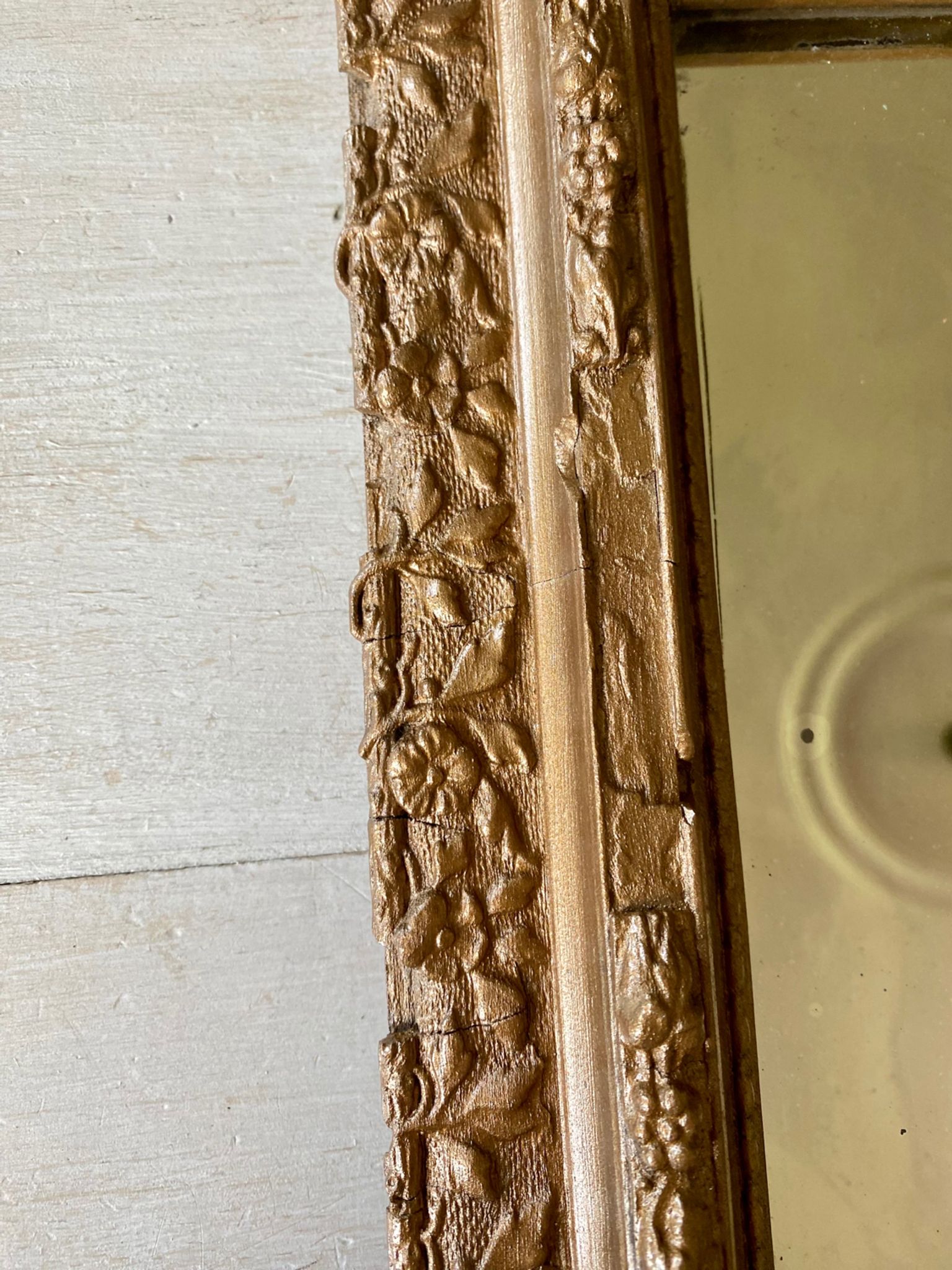 Ancien miroir doré début XXEME