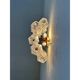 Contemporary Transparent “Poliedri” Murano Glass Gold Wall Sconce in Venini