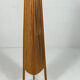 Mid-century floor lamp, sisal/teak wood, Temde, Switzerland, 1960s.