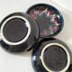 3 glazed ceramic deep plates – 1960s/70s