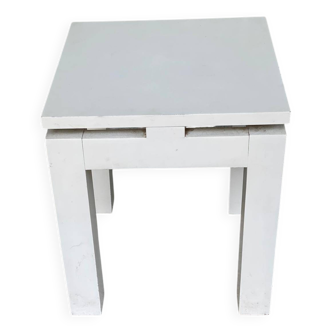 Vintage white Scandinavian square coffee table