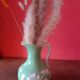 Green ceramic jug