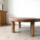 Round brutalist coffee table from the 1950s.