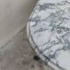 Antique cast iron and marble bistro restaurant table - 1.40m