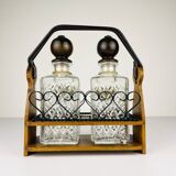 Tantalus Vintage Decanters for Cognac and Whisky, Italy, 1960s, set of 2