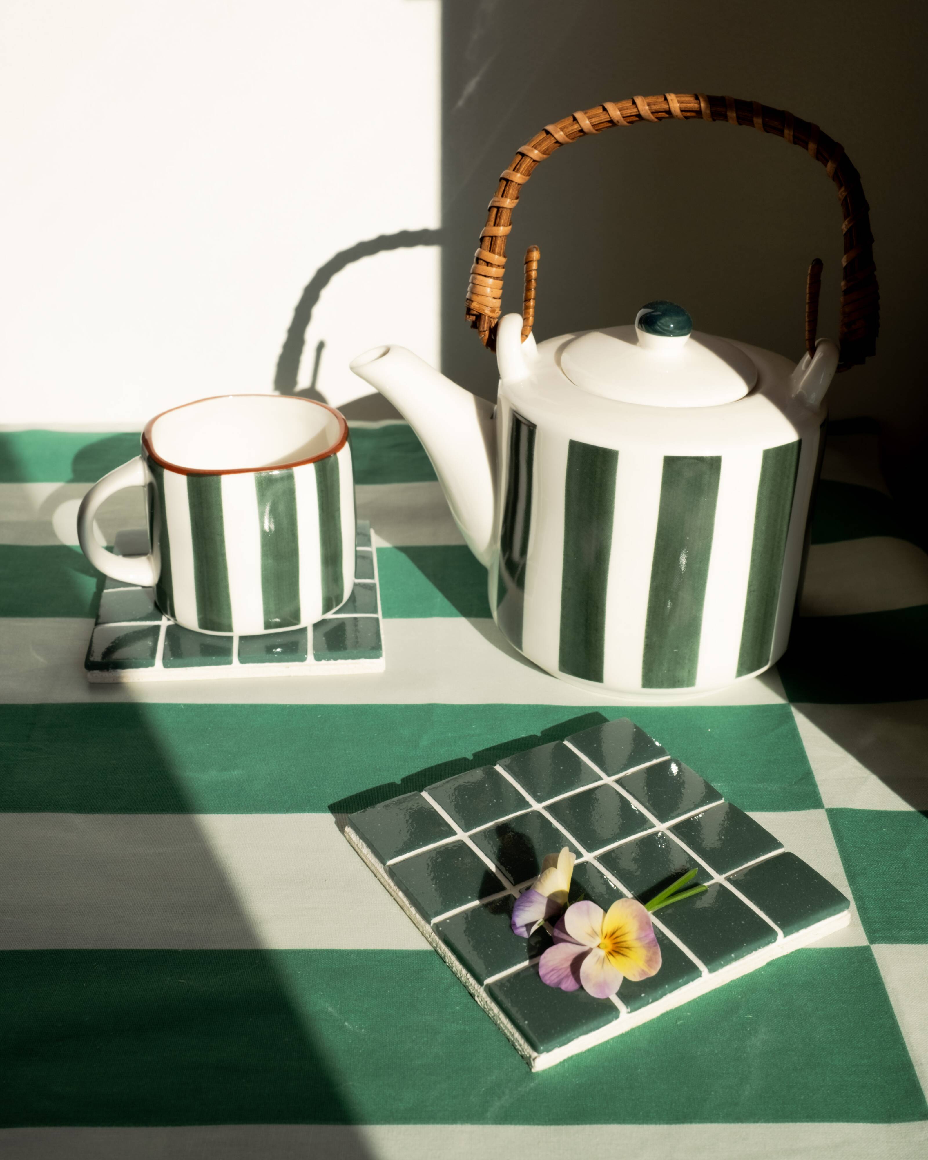 Coasters - Glass enamels - Coasters - Mosaic - Handmade - Set of 6