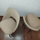 Beige vintage shaggy chairs