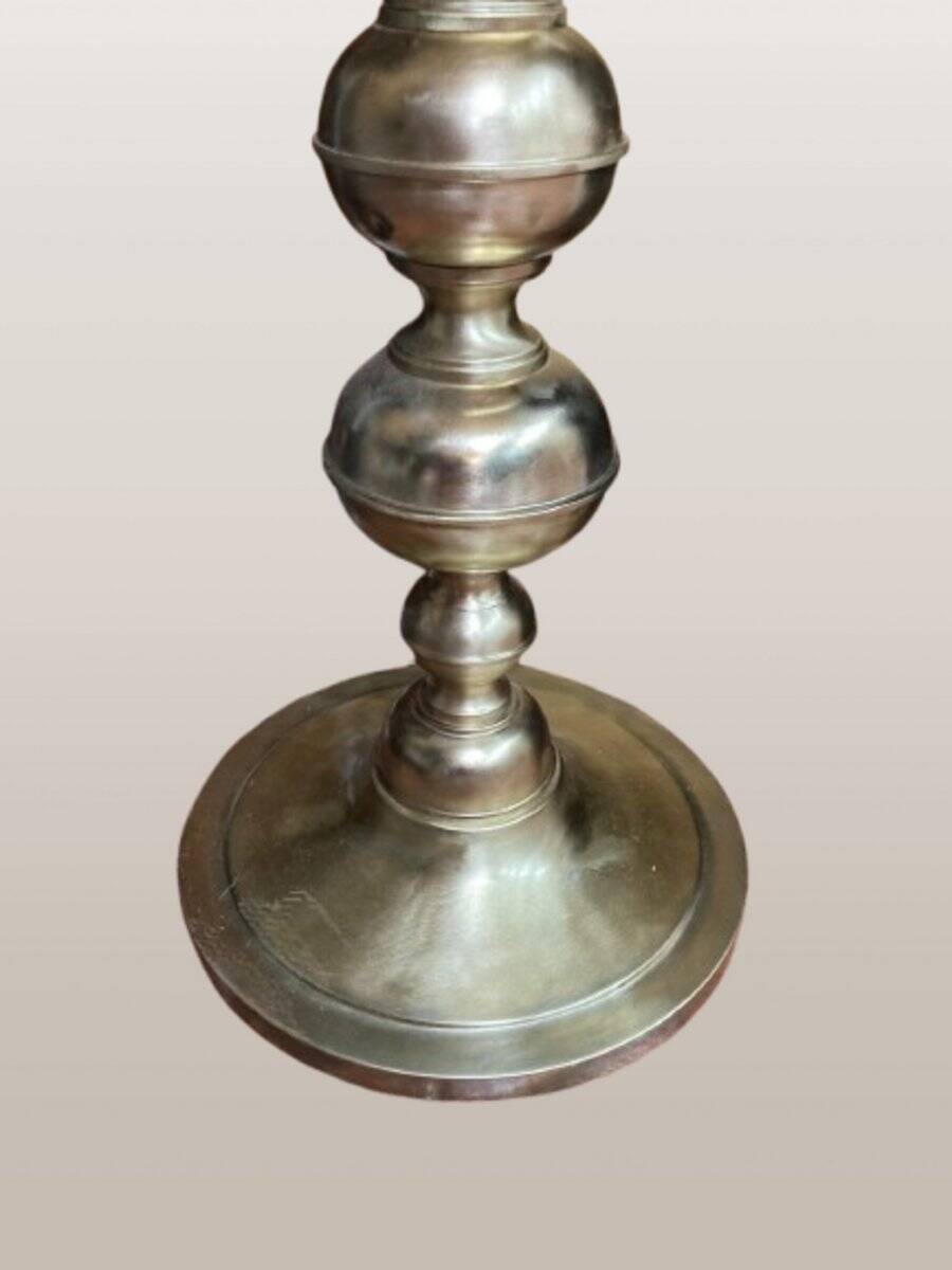 Vintage floor lamp with Murano glass leaves, 1970s