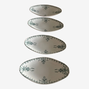 Antique Raviers in Opaque Porcelain from Gien