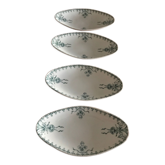 Antique Raviers in Opaque Porcelain from Gien